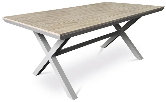 Autronic BONTEC Záhradný stôl, hliník, polywood, béžová, AZT-S1510 OAK Farba: Béžová
