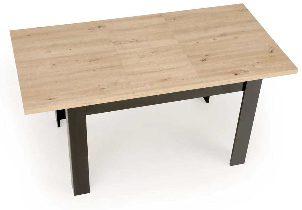 Jedálenský rozkladací stôl Bagio 120/160 cm dub artisan/čierny