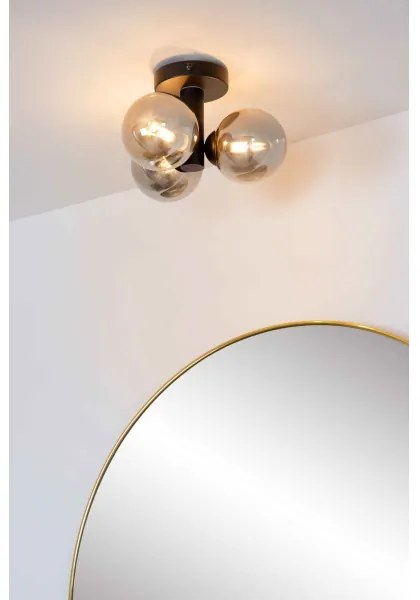 Lucide 74116/03/30 - Kúpeľňové stropné svietidlo TRUDY 3xG9/40W/230V IP44 čierna