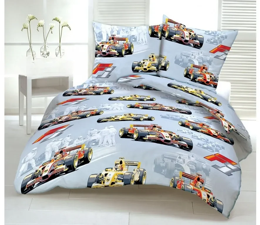 FORMULA F1 detské bavlnené obliečky Rozmer obliečok: 90x135 cm, Obsah balenia: Set Balenie