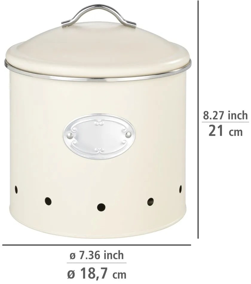 Kovová dóza na potraviny/na zemiaky Nero – Wenko