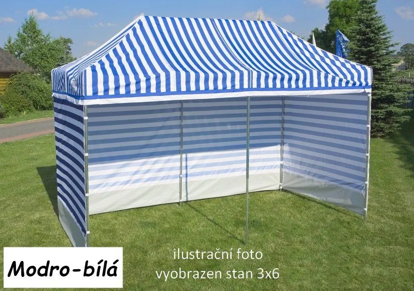 Tradgard PROFI STEEL 56938 Záhradný párty stan 3 x 4,5 - modro-biela