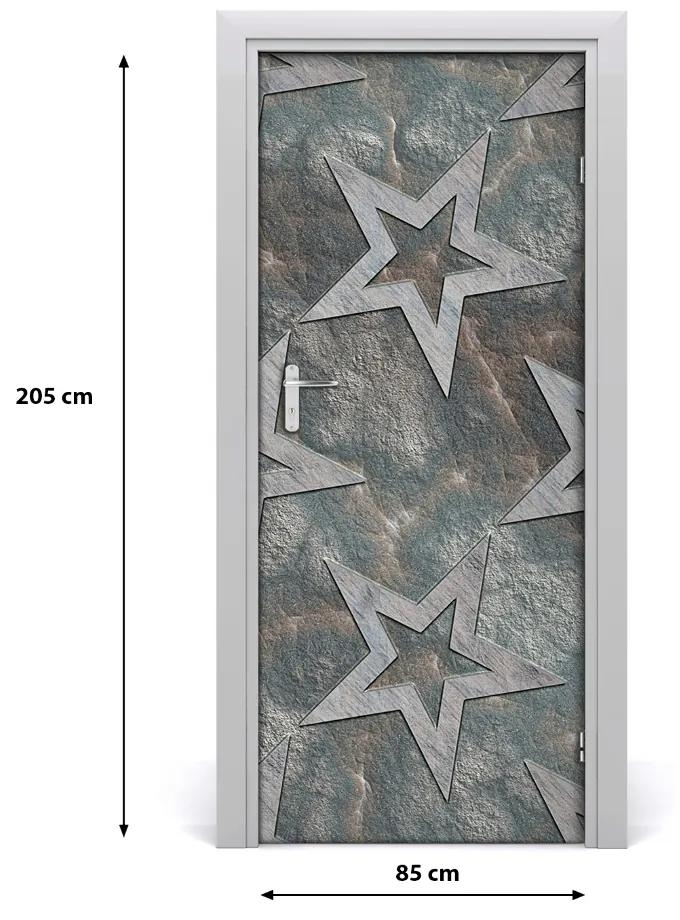 Samolepiace fototapety na dvere kamenné hviezdy 85x205 cm