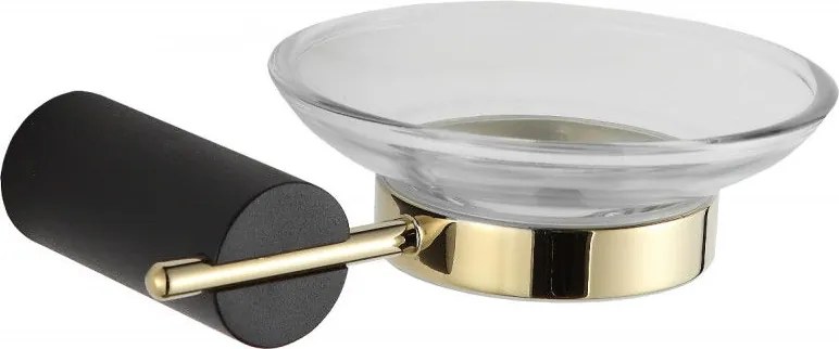 Mexen Aron miska na mydlo, čierna/zlatá - 7088139-57