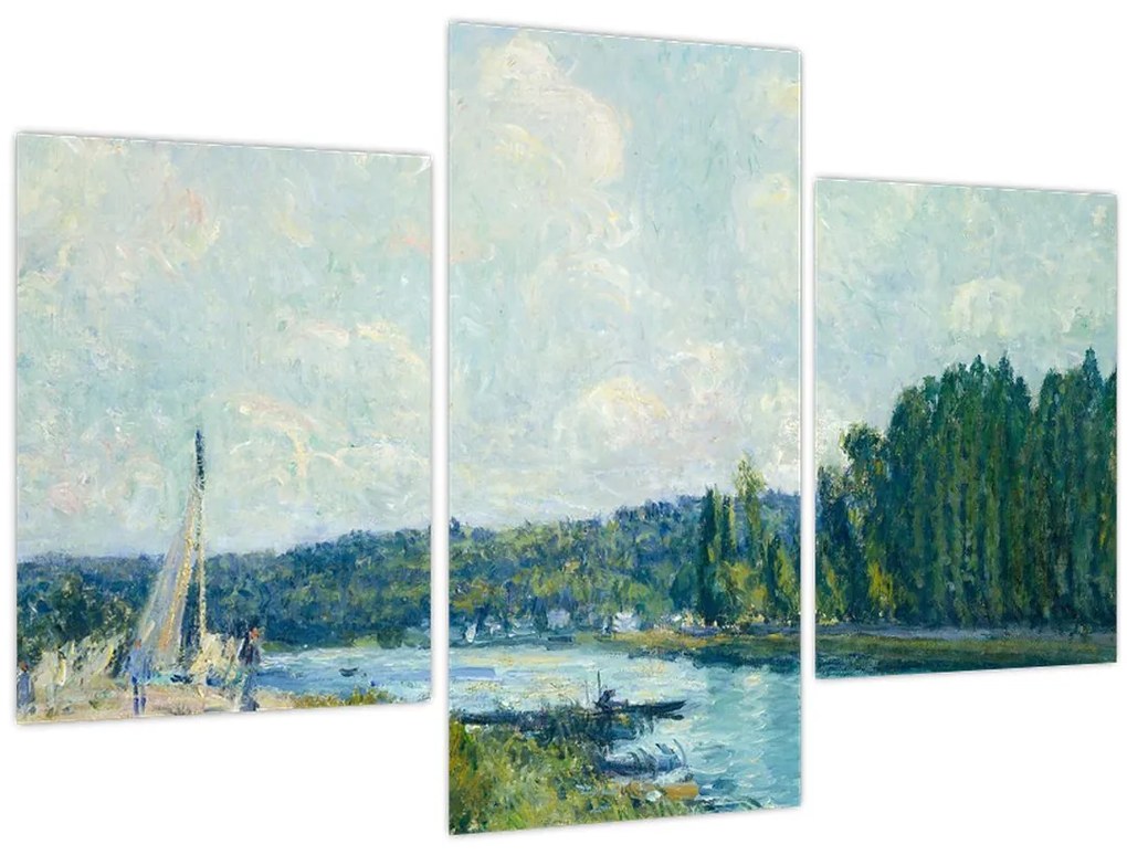 Obraz - Alfred Sisley, The Banks of the Oise, reprodukcia (90x60 cm)