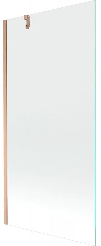 Mexen Next, 1-krídlová vaňová zástena 90 x 150 cm, 6mm číre sklo, medená matná, 895-090-000-00-00-65
