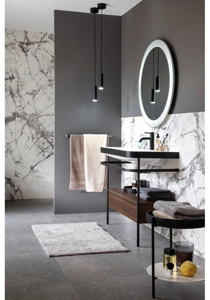 Čierne LED stmievateľné závesné svietidlo ø 10 cm Stina – Fischer & Honsel