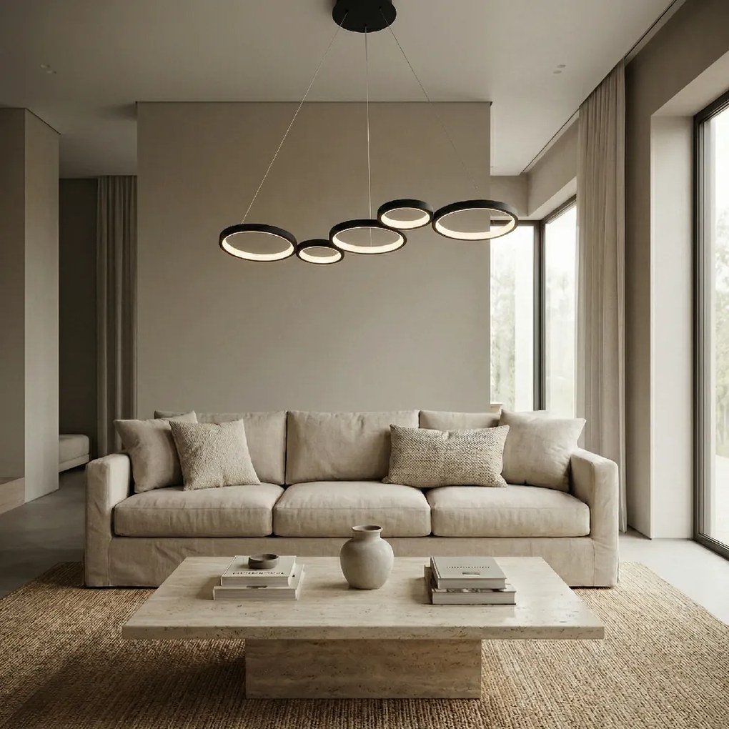 Toolight Toolight, LED stropné svietidlo 85cm, 35W, 4000K, 2000lm, APP1923-CP, čierna, OSW-66065