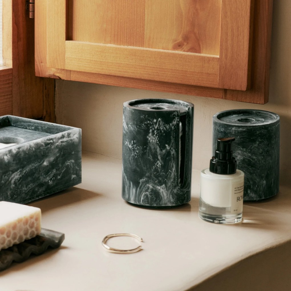 Ferm Living Zásobník na vatové tampóniky Mist Charcoal