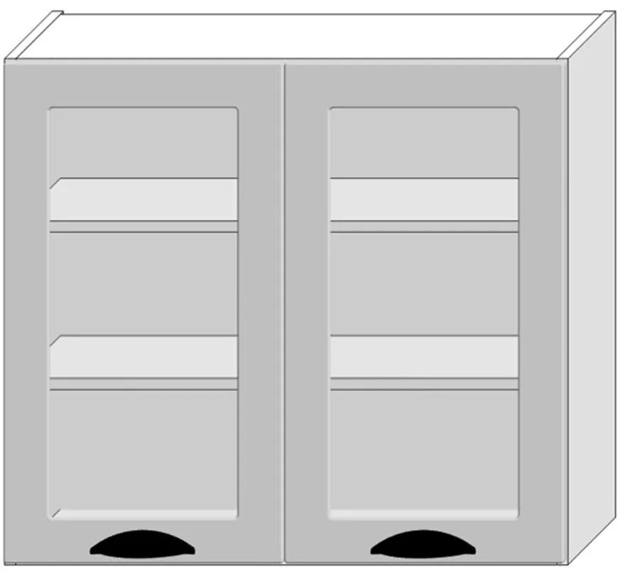 Kuchynská skrinka Adele Ws80 Šedá Mat/Biely