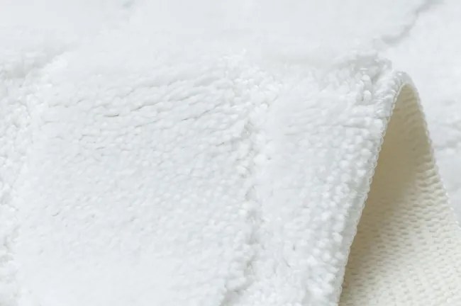 Kúpeľňový koberček SUPREME STONES kamienky, biely