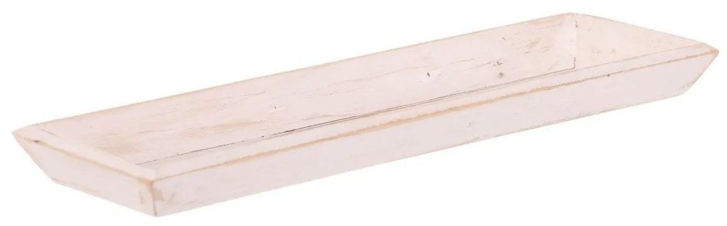 Drevená tácka Riaza biela, 35 x 12 x 3 cm