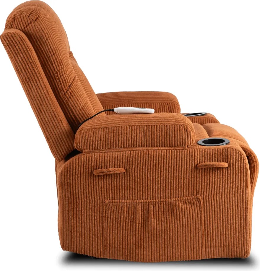 Masážne kreslo BOX Reclining Rudy Corduroy