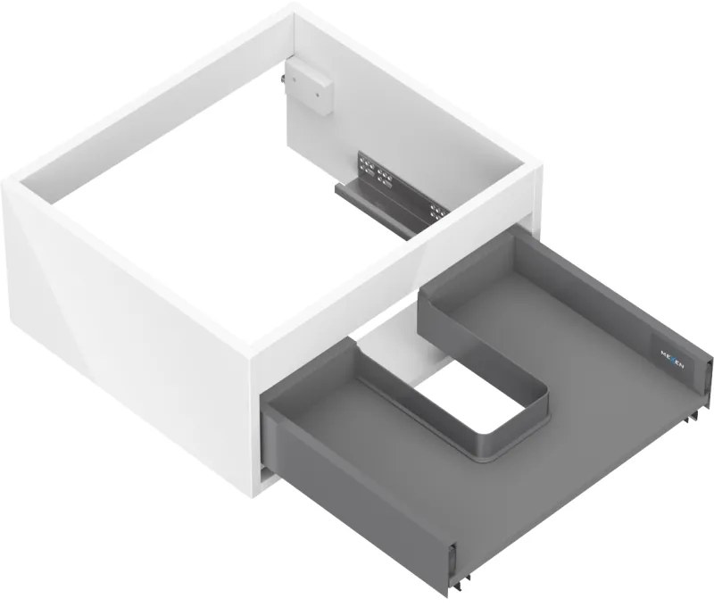 Mexen Box-A, závesná skrinka 50 cm, 1 zásuvka, biela lesklá, 91AX0-0500-235-1-00