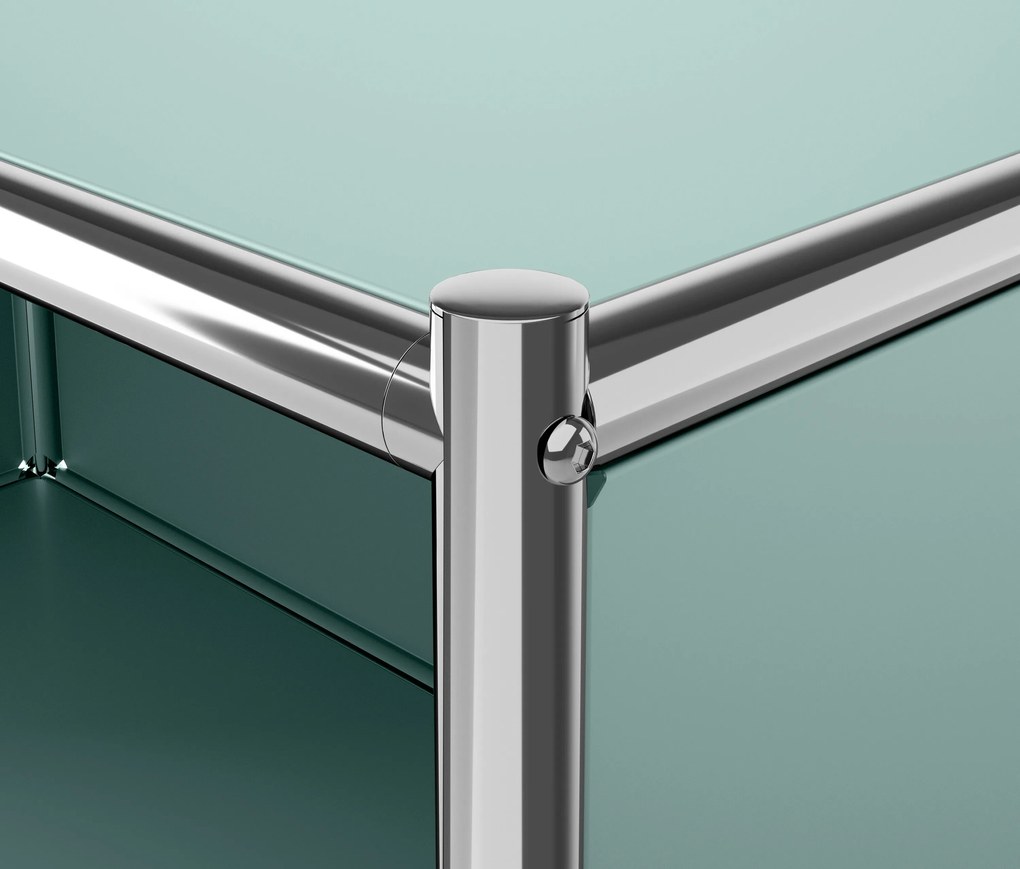 Kovová odkladacia skrinka »CN3« so 4 výklopnými priečinkami, šalviová