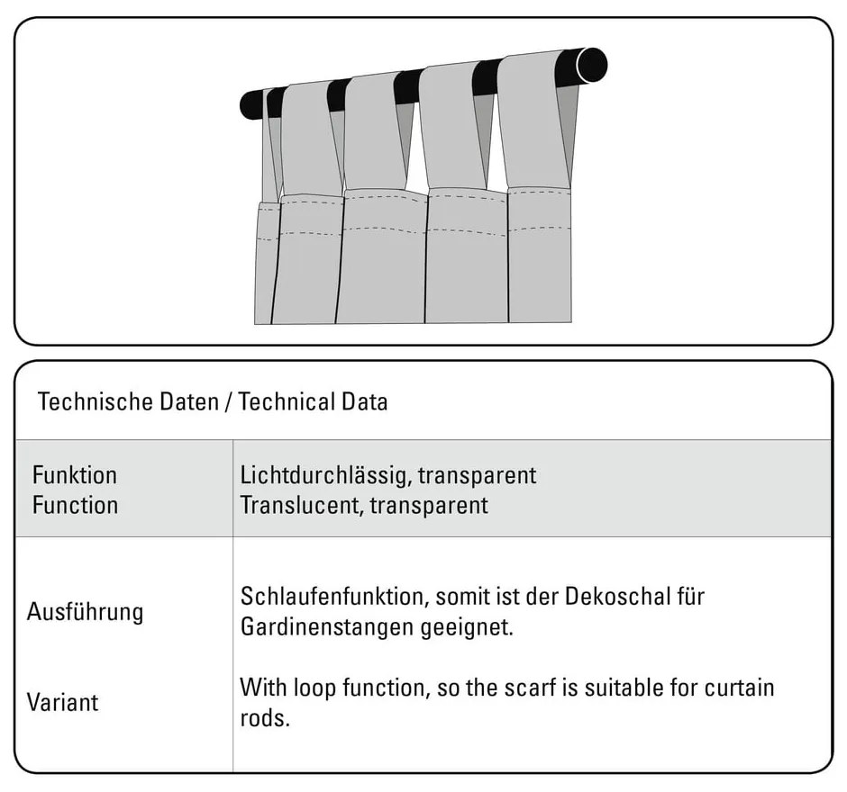 Biela voálová záclona 140x245 cm – Sehlbach