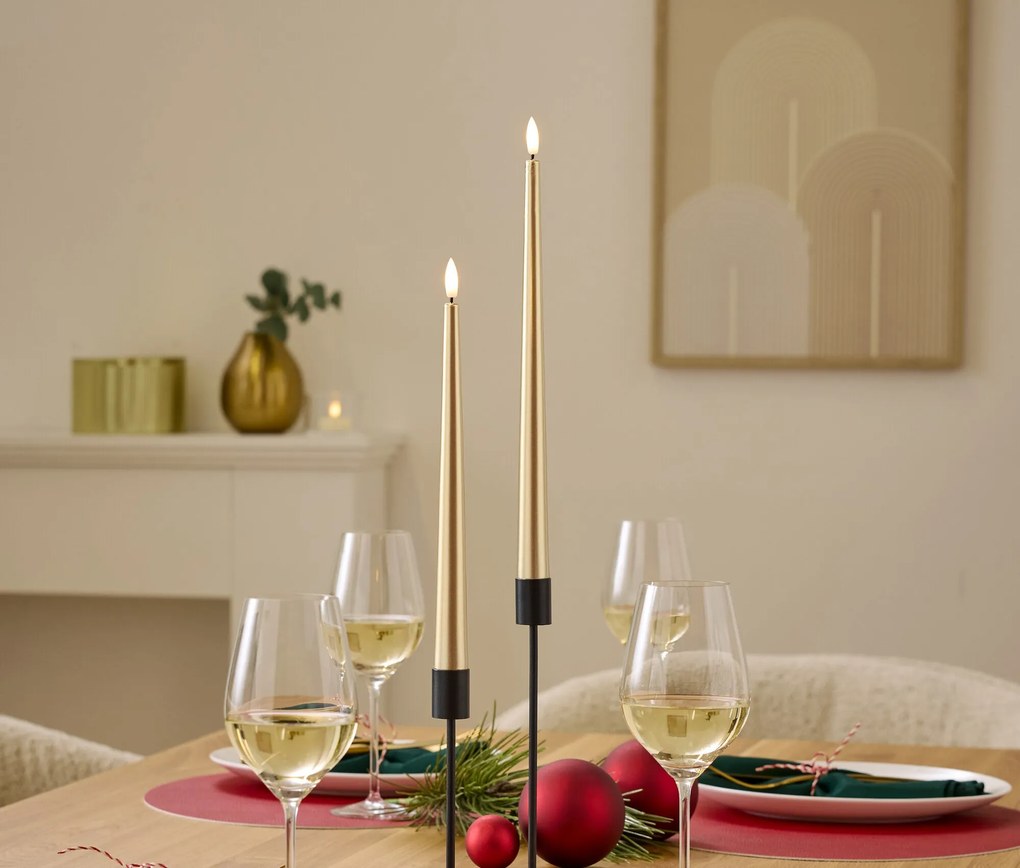 Dlhé sviečky s LED 2 ks