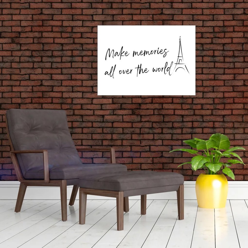 Sklenený obraz - Make memories (70x50 cm)