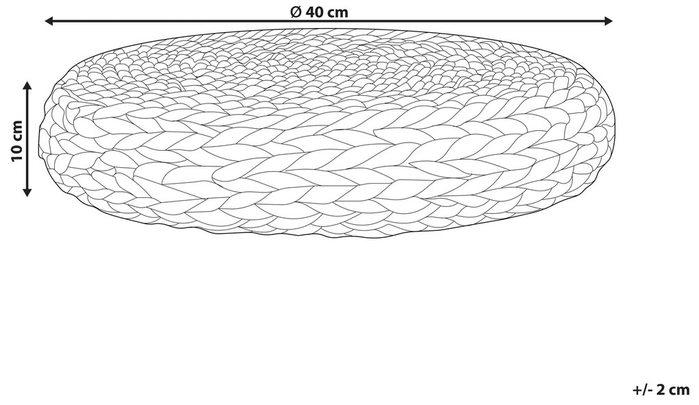 Puf z vodného hyacintu ⌀ 40 cm prírodný WAHOO Beliani