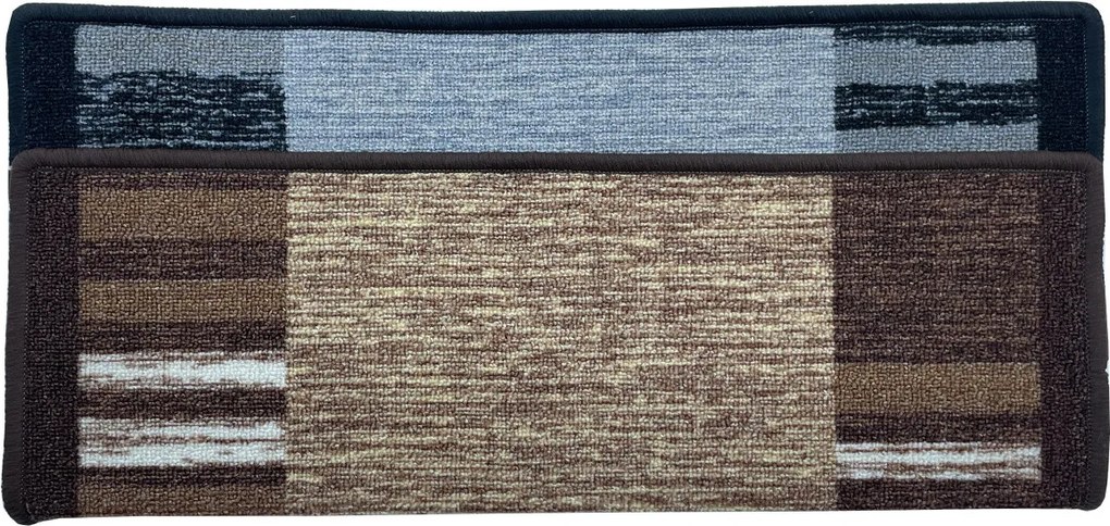 Nášľapy na schody Geneve hnedý obdĺžnik, samolepiaci - 24x65 obdĺžnik (rozmer vrátane ohybu) Vopi