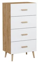 Komoda BRILLO K4S Biela/sivá