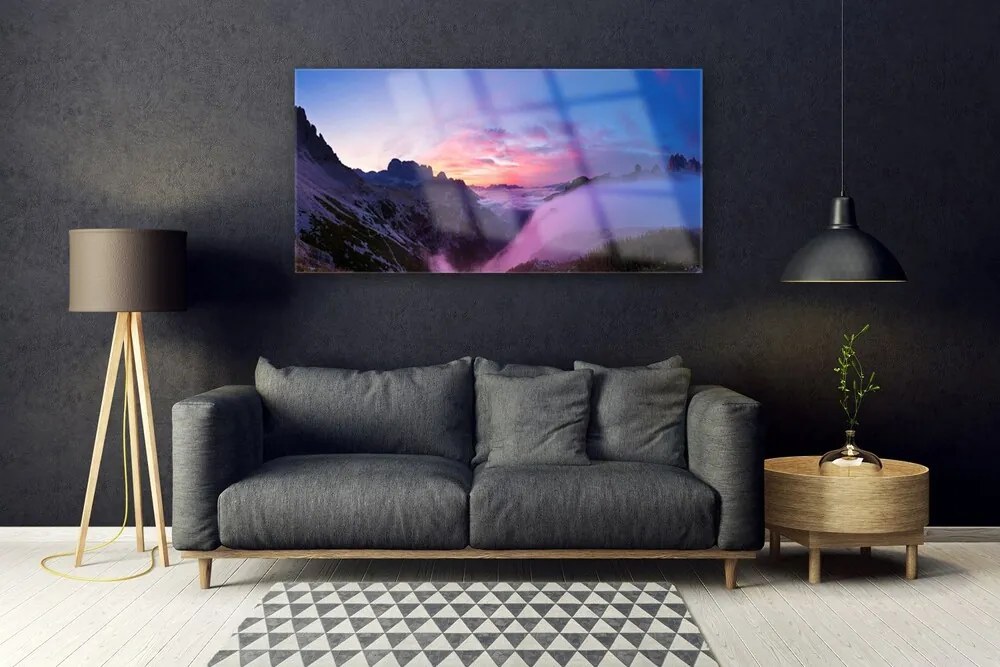 Obraz plexi Hmla hory východ slnka 120x60 cm
