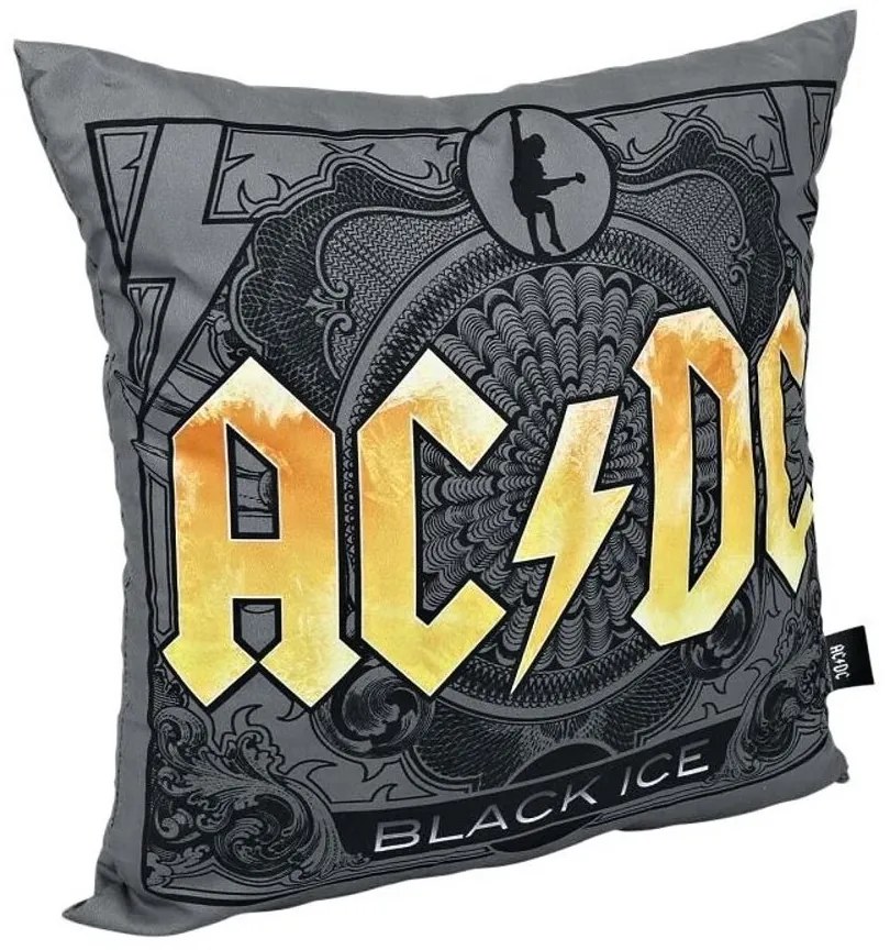 Vankúš AC/DC - motív Black Ice - 40 x 40 cm