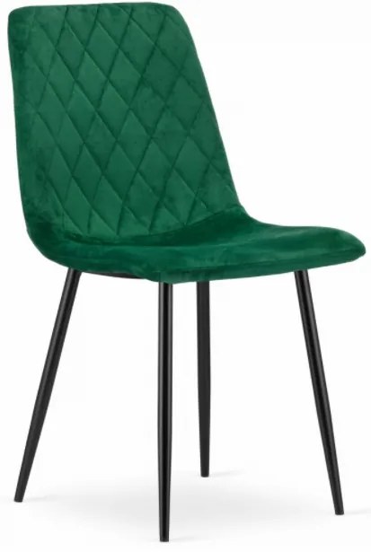 Zamatová jedálenská stolička OTTAWA zelená