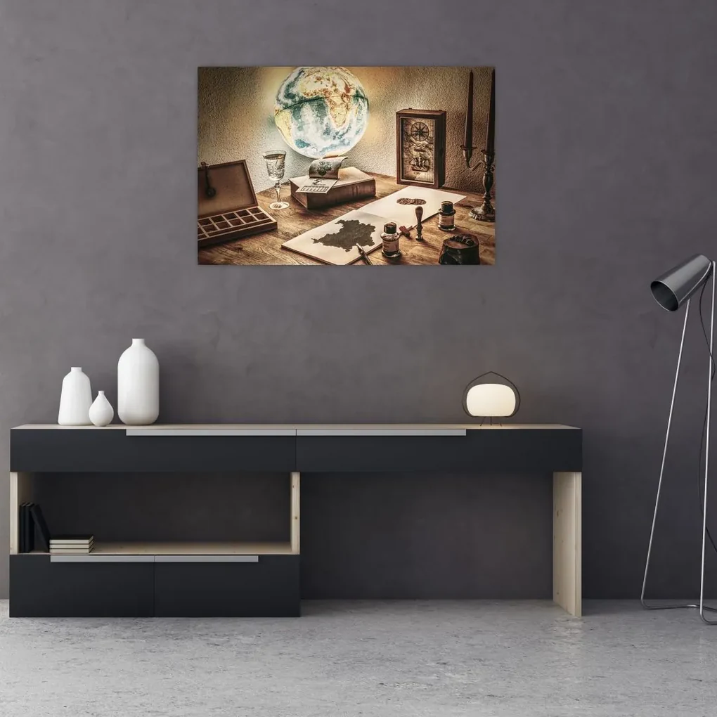 Obraz - cestovateľský stôl (90x60 cm)