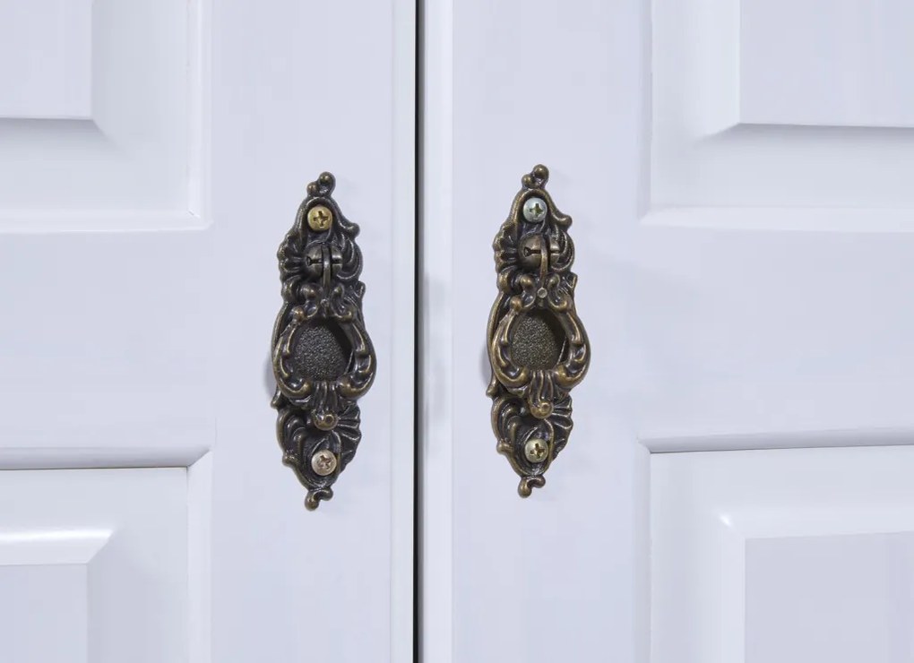 Šatníková skriňa Bastian, bielená borovica