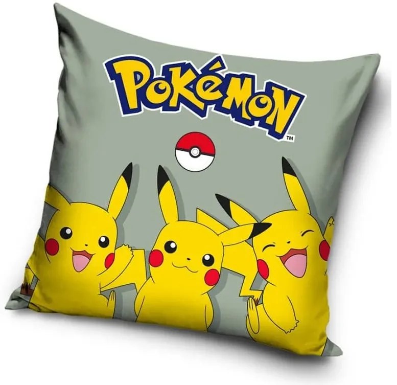 Carbotex Obliečka na vankúšik 40x40 cm - Pokémon Pika Pika Pikachu