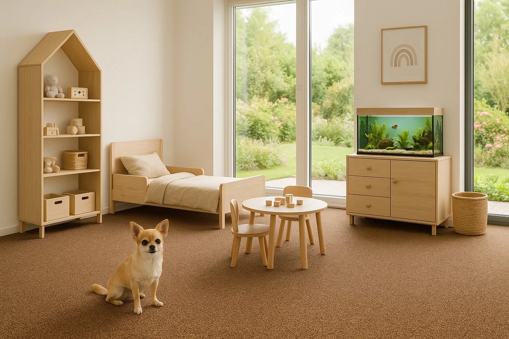 Condor Carpets, Metrážny koberec Rambo-Bet 60, na mieru, šíře 4m, hnedá, filc, kuchyňa