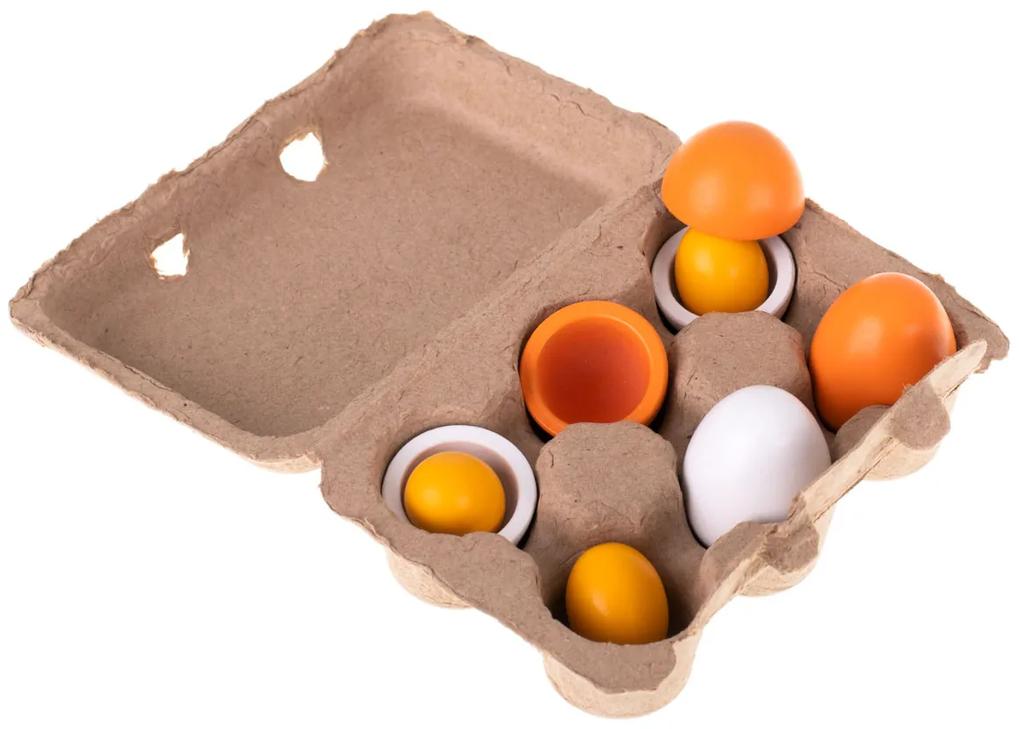 Hracie vajíčka odnímateľné drevené žĺtky