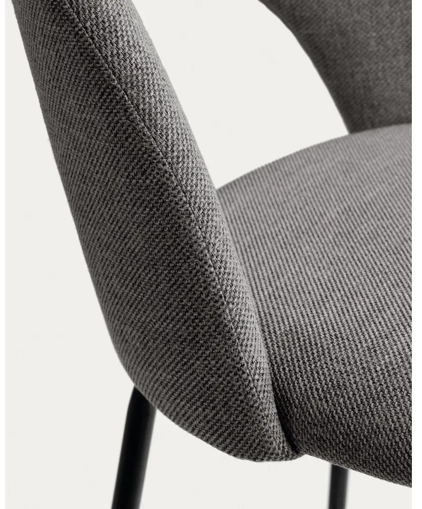 Sivé barové stoličky v súprave 4 ks (výška sedadla 63 cm) Mahalia – Kave Home