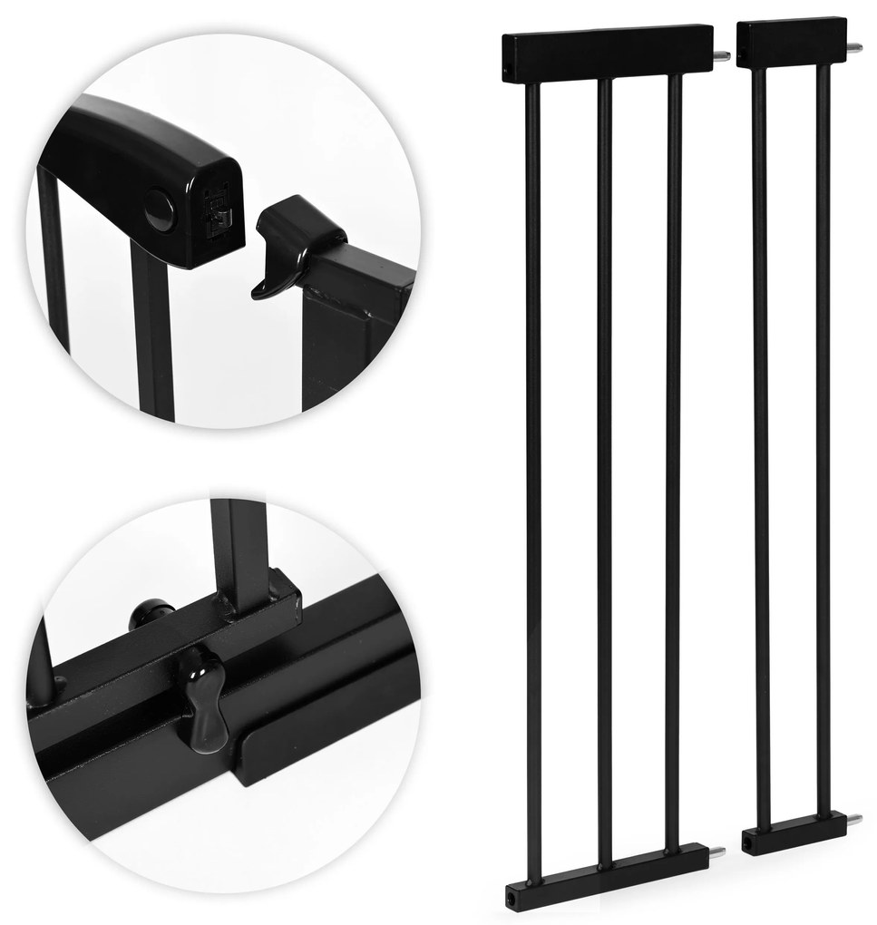 Bezpečnostná zábrana 74-105 cm na schody, čierna ECOTOYS