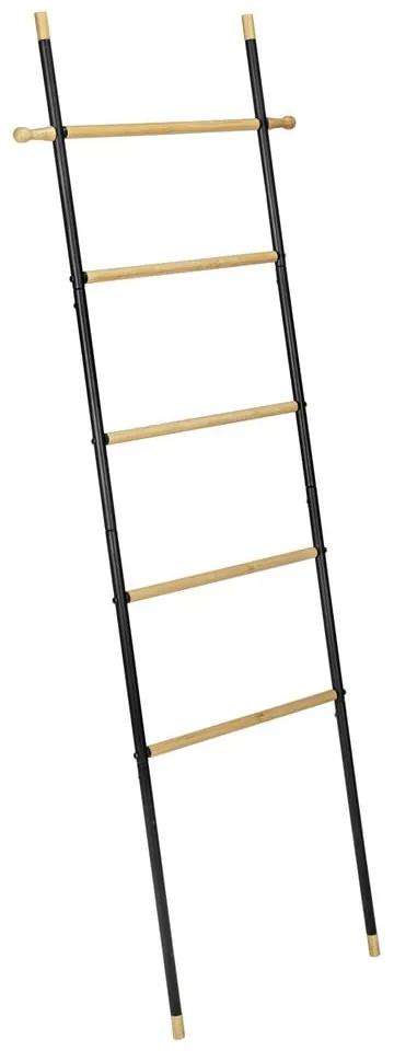 Čierny/prírodný kovový dekoratívny rebrík Loft - Wenko