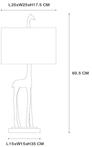 Lucide 10506/81/02 - Stolná lampa EXTRAVAGANZA MISS TALL 1xE27/60W/230V zlatá