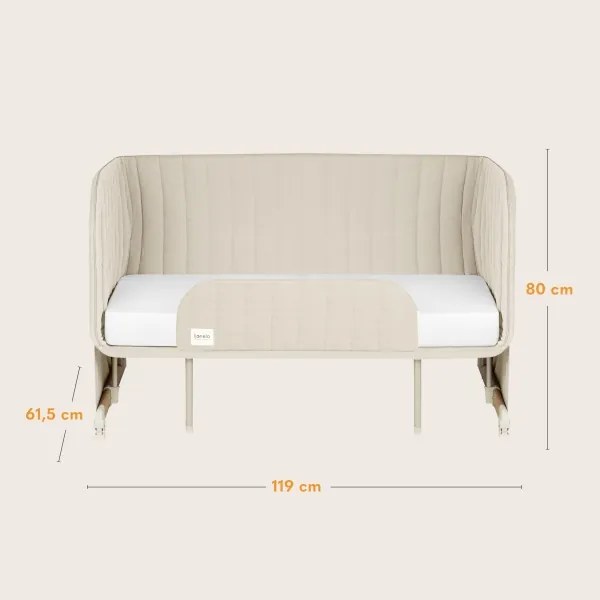 Lionelo - Detská postieľka 5v1 THOMI PLUS piesková