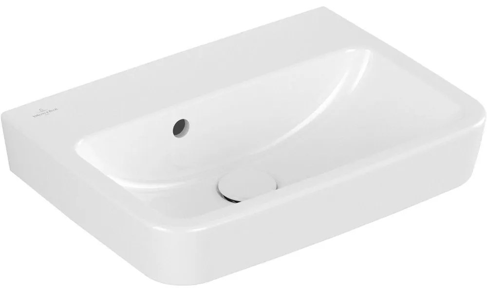 VILLEROY & BOCH O.novo závesné umývadielko bez otvoru, s prepadom, 500 x 370 mm, biela alpská, s povrchom CeramicPlus, 434452R1