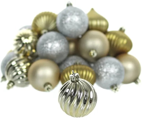 Retlux - Sada vianočných ozdôb 30 ks zlatá/strieborná