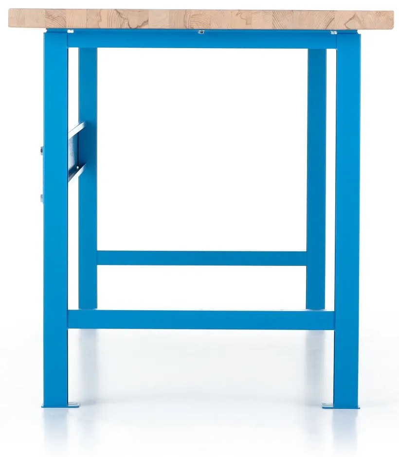 Dielenský stôl Basic s čelnou doskou 200 x 80 cm, modrá