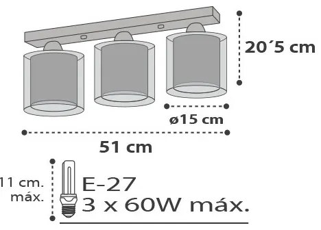 Dalber D-41413E - Detské stropné svietidlo CLOUDS 3xE27/60W/230V