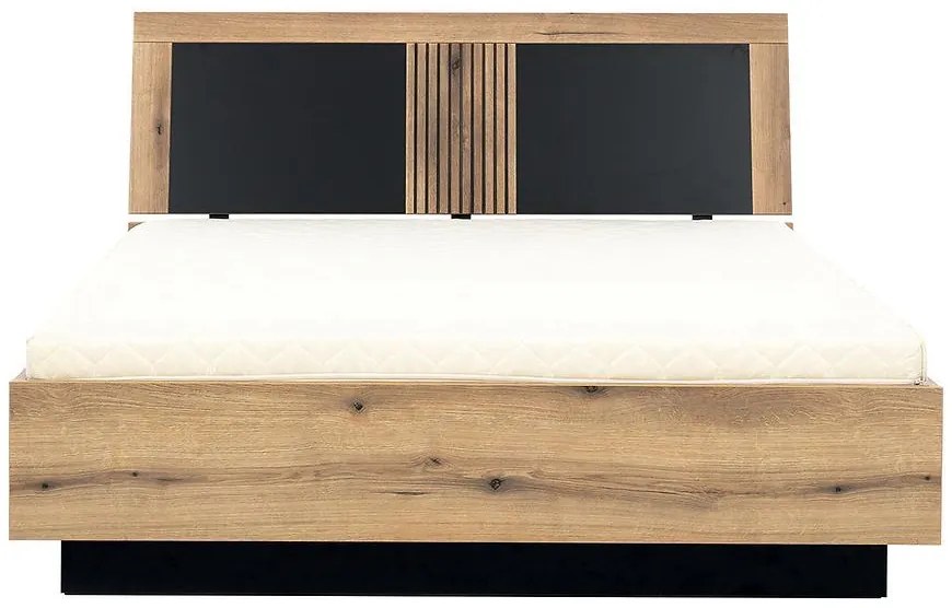 Posteľ Aris As14/180 S nádobou Dub/čierna