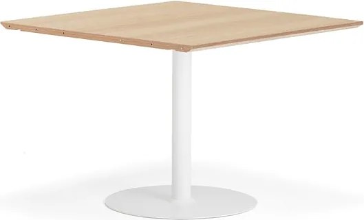 Stôl METRIC, rozširujúci diel, 1000x1000x720 mm, biela/dub