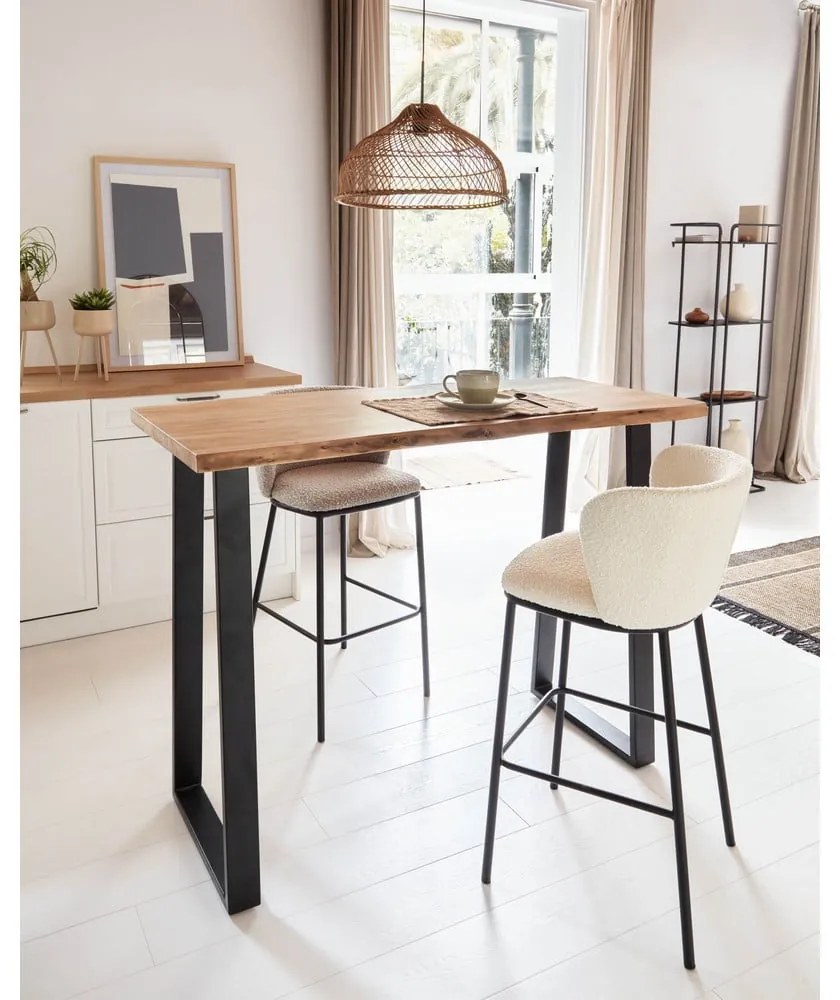 Biela barová stolička (výška sedadla 75 cm) Ciselia – Kave Home