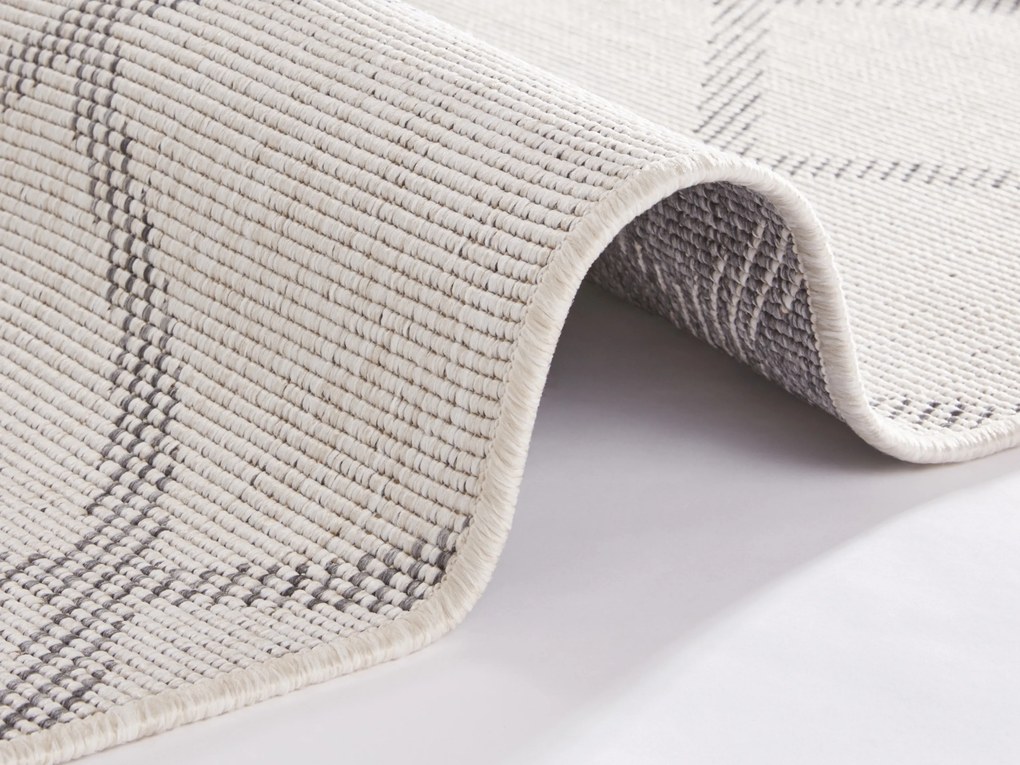 Hanse Home, Kusový koberec Twin Supreme 103760 Grey / Cream – na von aj na doma, 80x350, šedá, chodba / predsieň