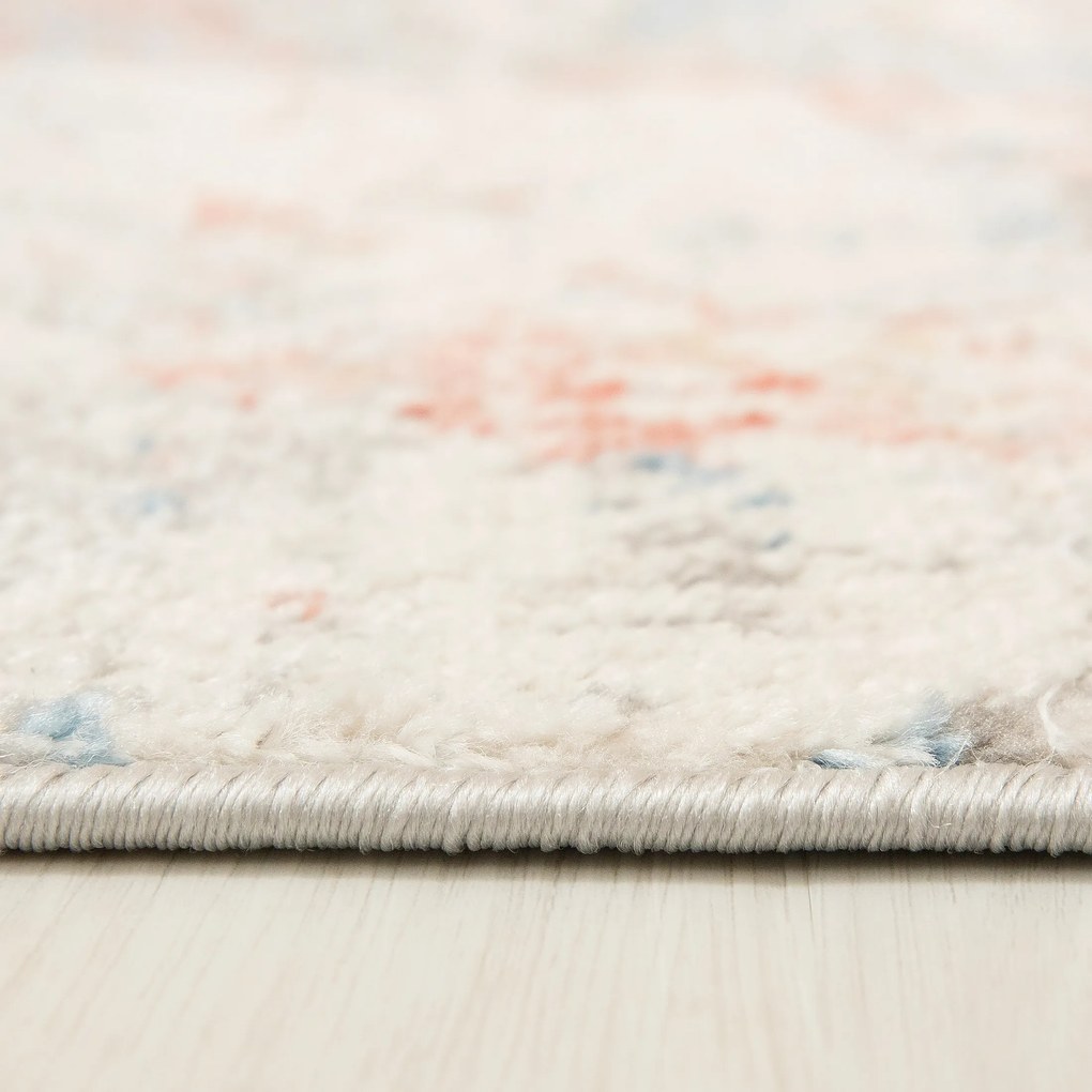 TA Koberec G500C WHITE/SALMON PORTLAND HIK Biely Obdĺžnikový Rozmer: 80x150 cm
