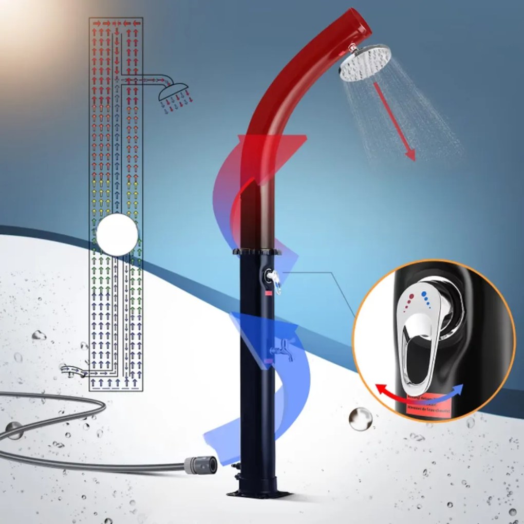 Solárna sprcha BOW, 20l, čierna Monzana