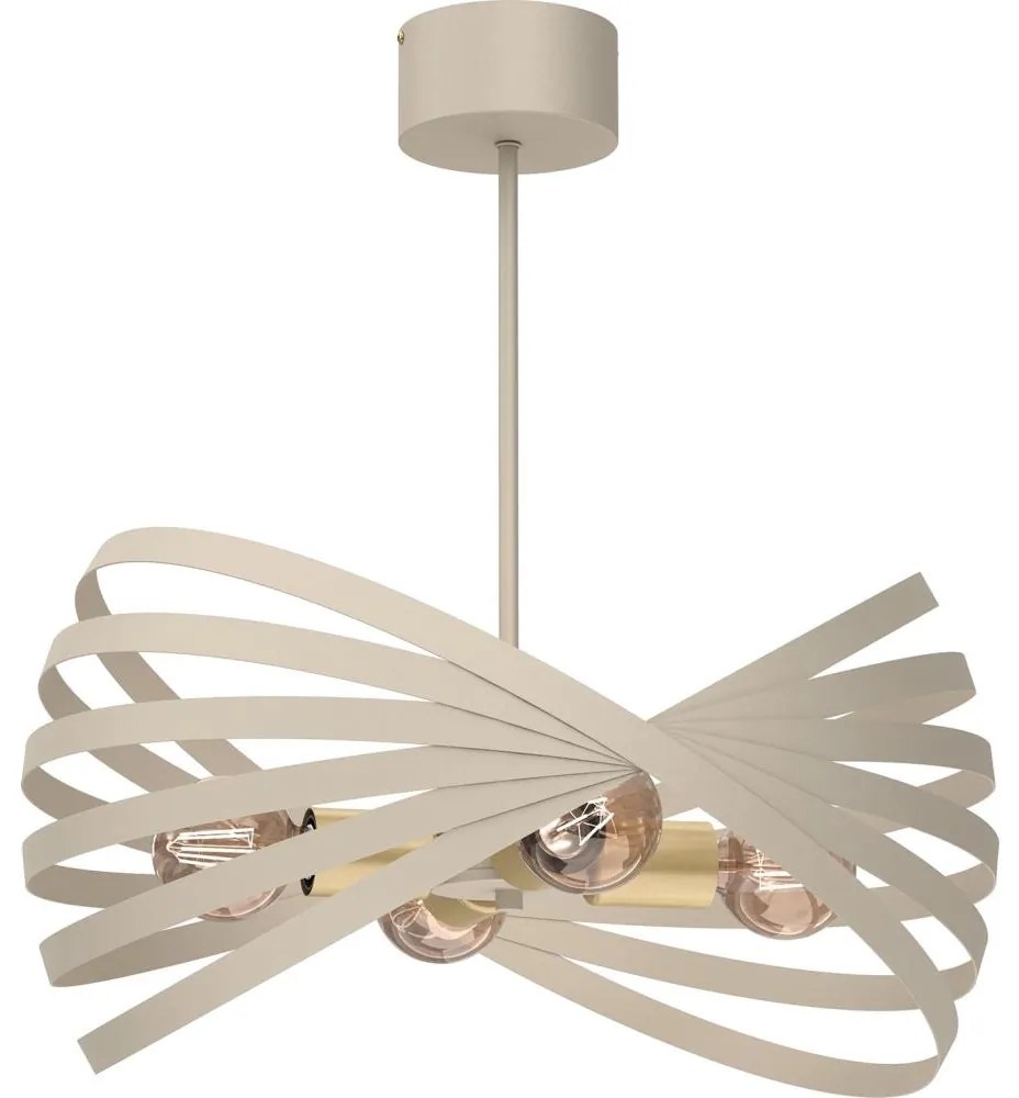 Luster na tyči SPARKLE 4xE27/15W/230V béžová