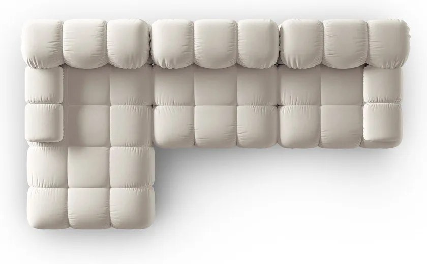 Béžová zamatová modulárna rohová pohovka (ľavý roh) Bellis – Micadoni